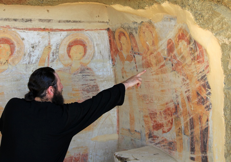 St. David of Daredja monastery. An old cave-chapel