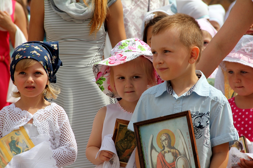 Children at procession...