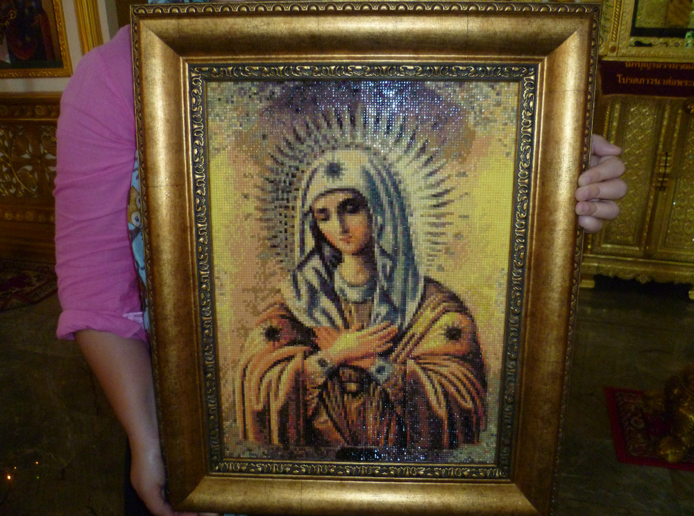 The knitting icon of our Most Holy Lady, the Theotokos and Ever-Virgin Mary