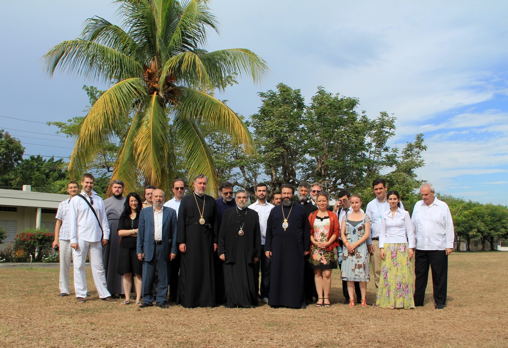 The group of Orthodox people on Jamaica
