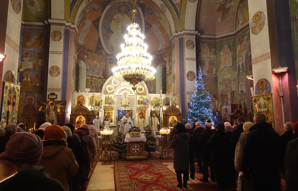 Divine LIturgy in Orthodox church in Gródek