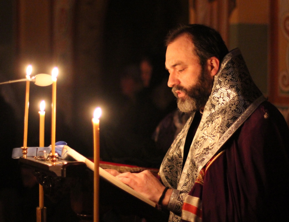 Archbishop Jacob reading Great Canon of St. Andrew in Zwierki Convent