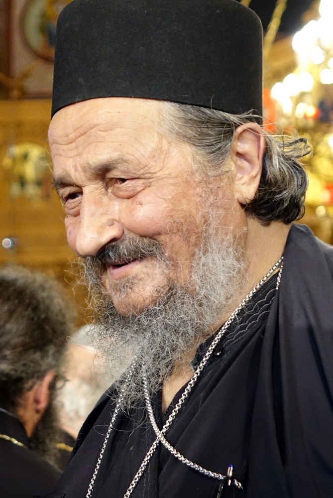 Bishop Athanasie Yevtich in Annunciation Cathedral in Kissamos