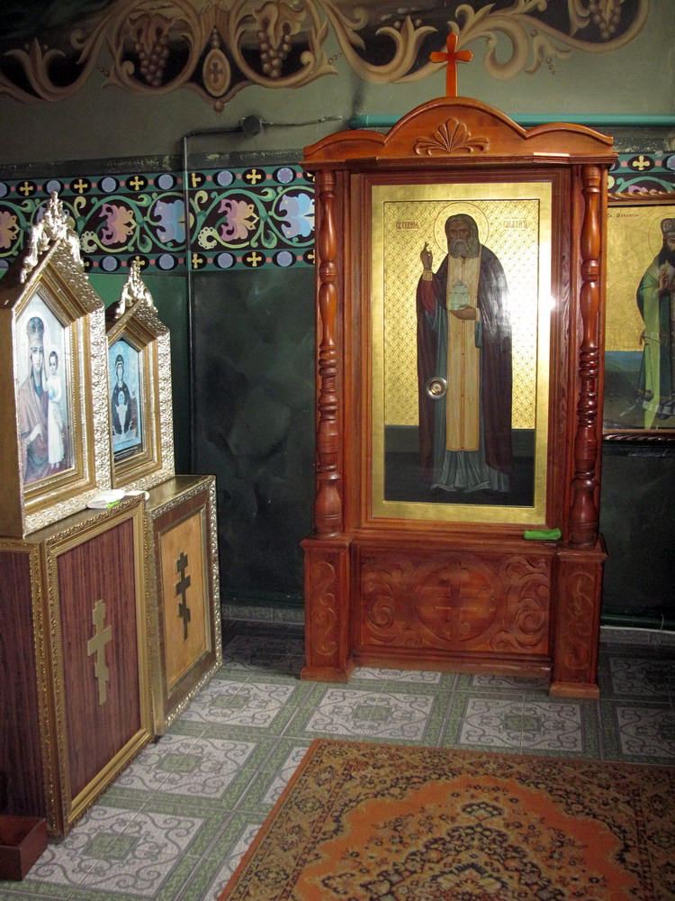Свята-Троіцкі сабор ў Жлобіне. Куточак прп. Серафіма Сароўскага.