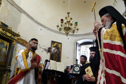 jarek 
Holy and Great Council of Orthodox Church. Jerusalem patriarch serving Divine Liturgy 
2016-06-25 06:11:22