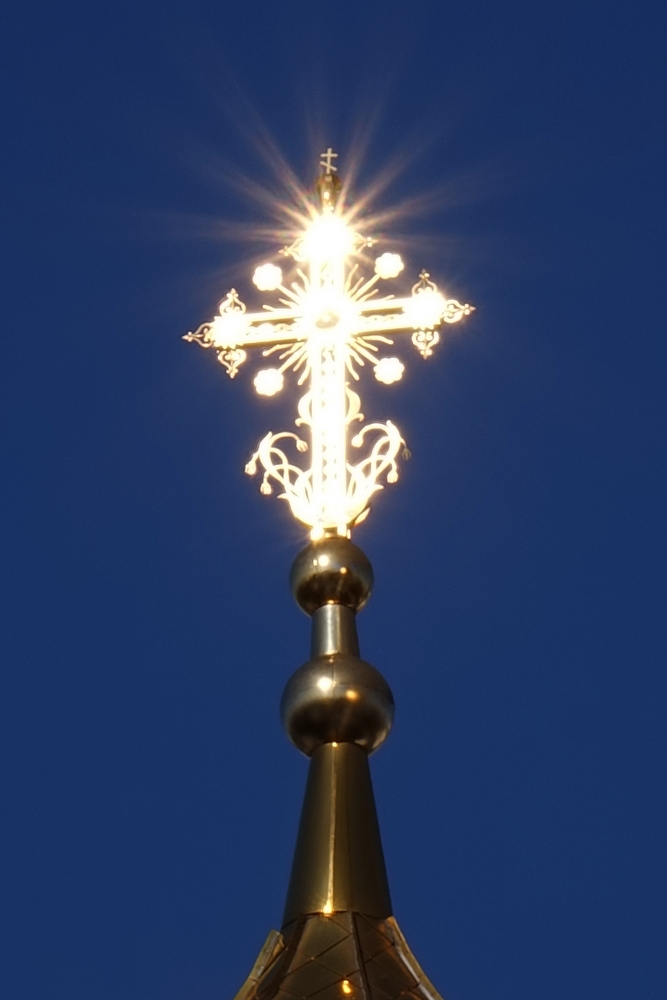 The cross of St. Michael church in Irkuck