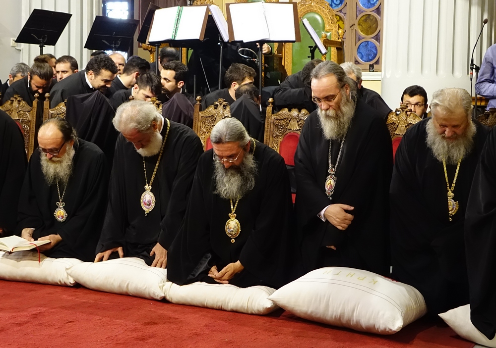 The vespers in St. Menas Cathedral in Heraklion