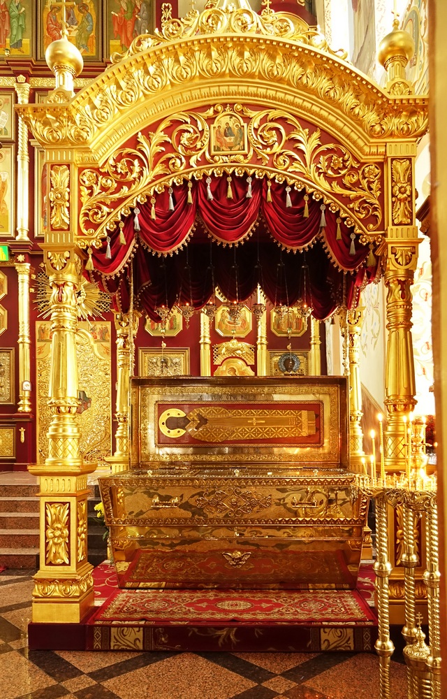 St. Innocenty of Irkuck reliquary in Znamenski Monastery in Irkuck