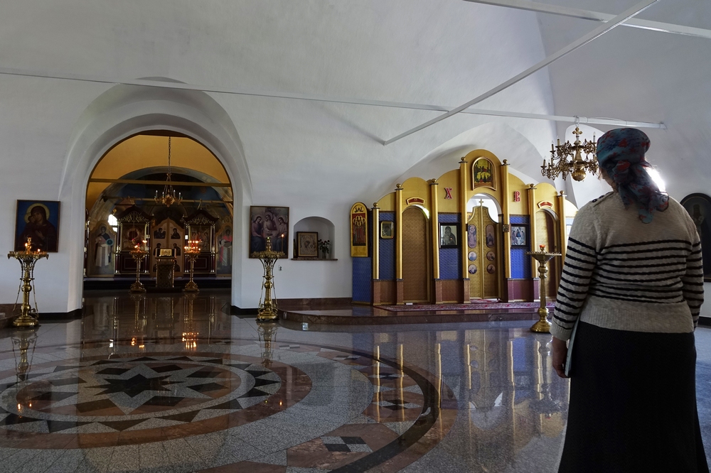 Interior of Holy Trinity Orthodox church in Irkuck