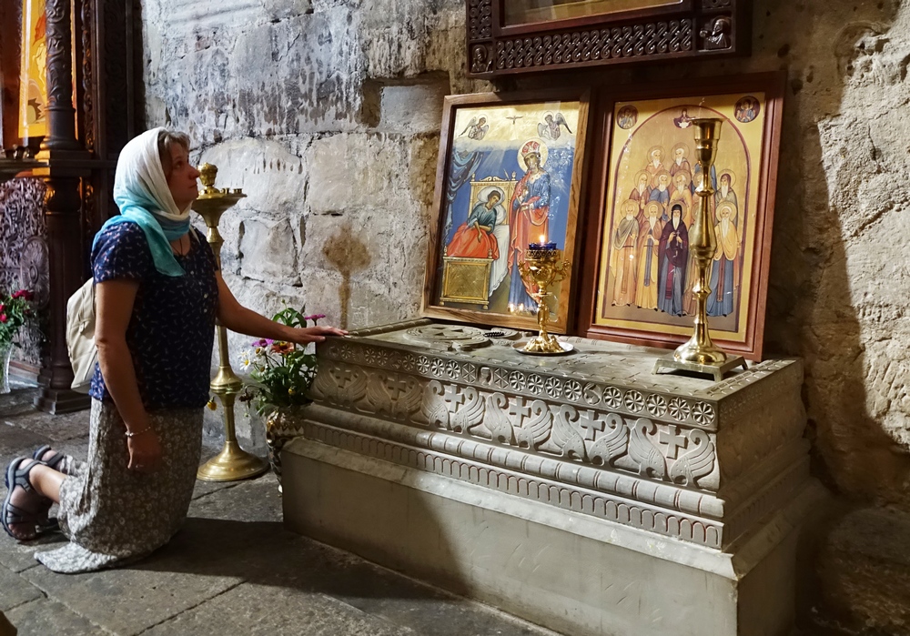 Prayer in Cilkani monastery
