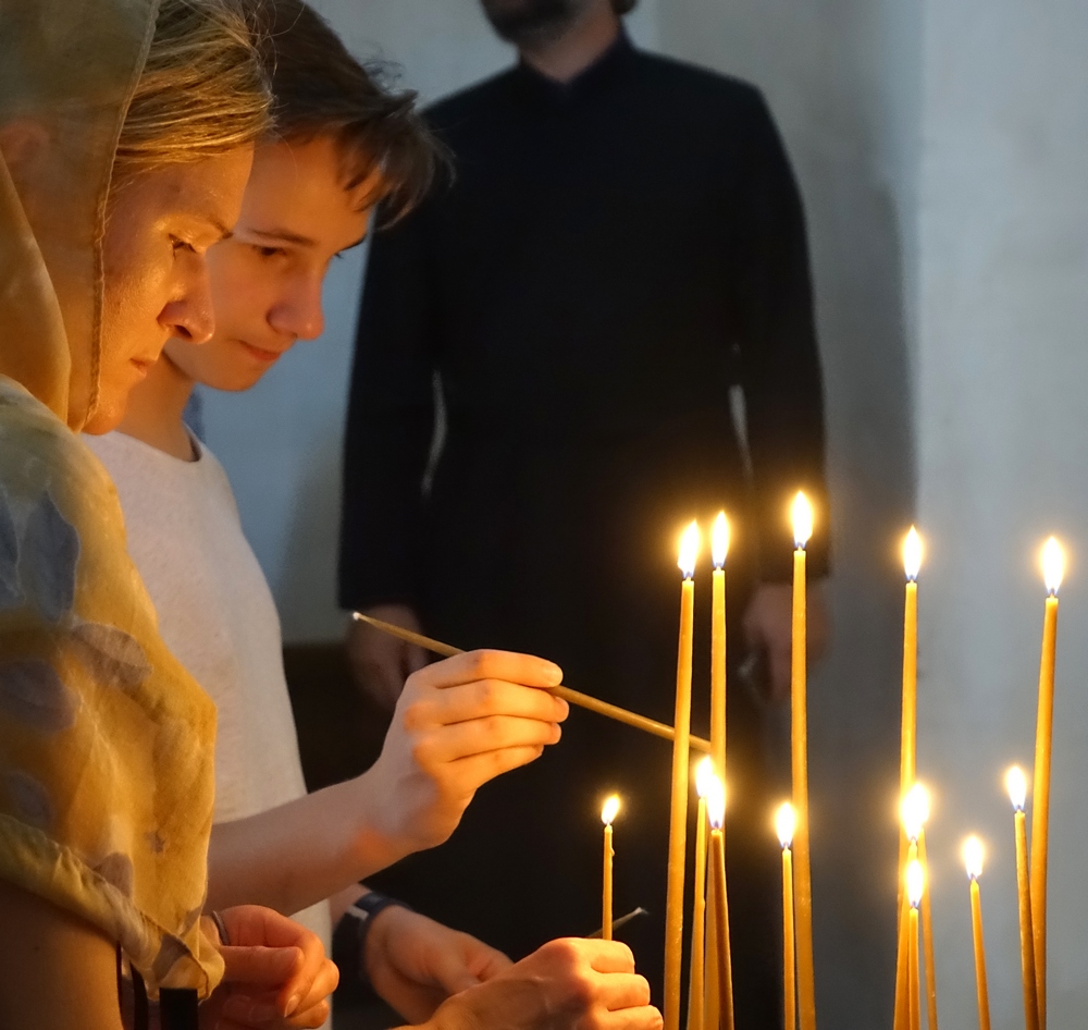Believers from Poland in Ateni monastery