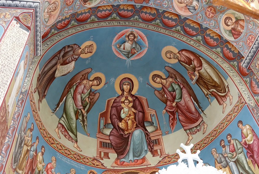 Frescoes in Orthodox cathedral in Gori