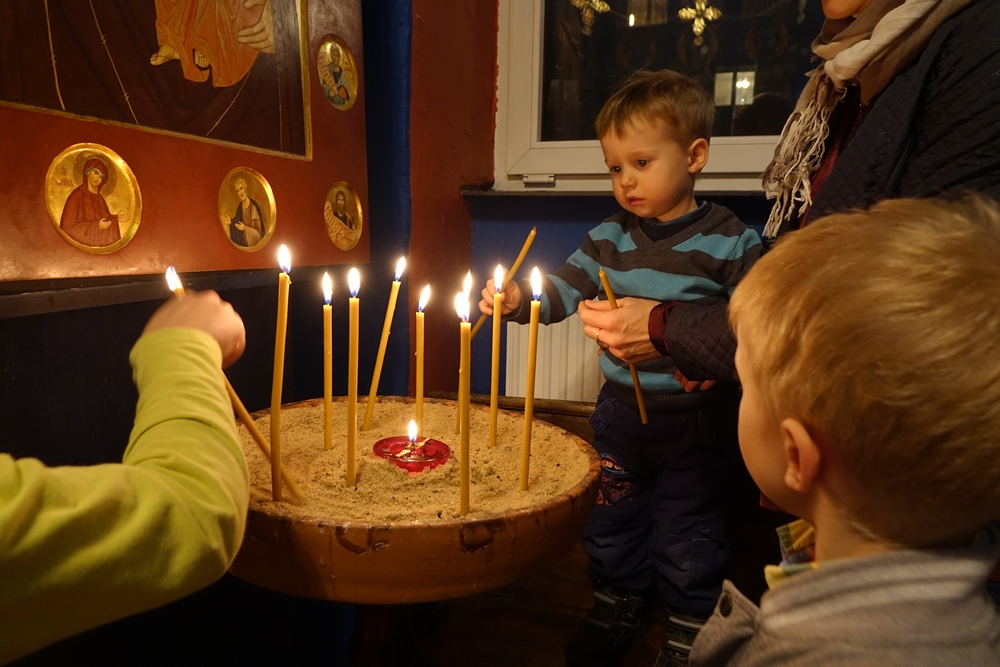 The All-night vigil in St. Gregory Peradze chapel in Warsaw