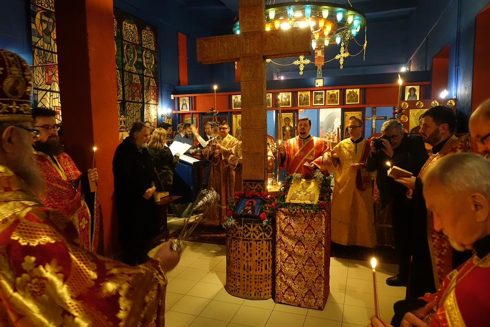 The All-night vigil in St. Gregory Peradze chapel in Warsaw
