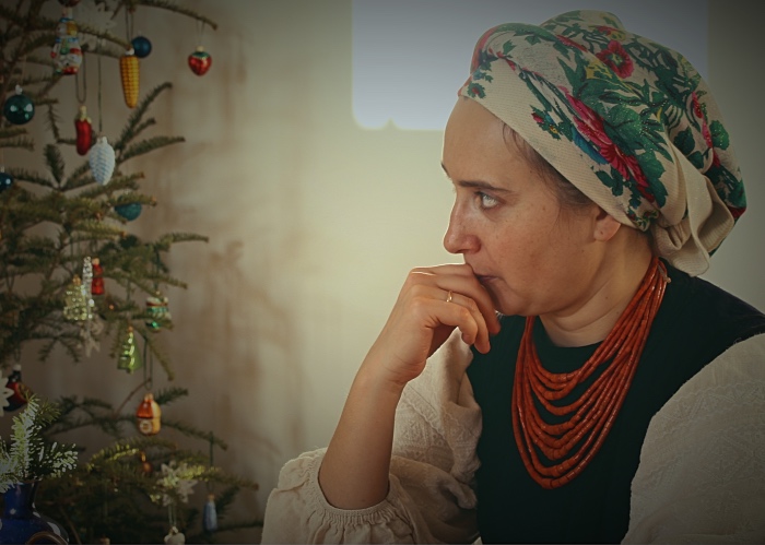 Portrait of folk singer