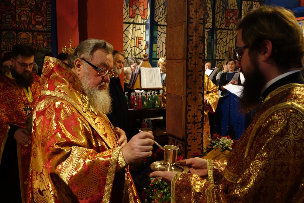 The All-night vigil in St. Gregory Peradze chapel in Warsaw
