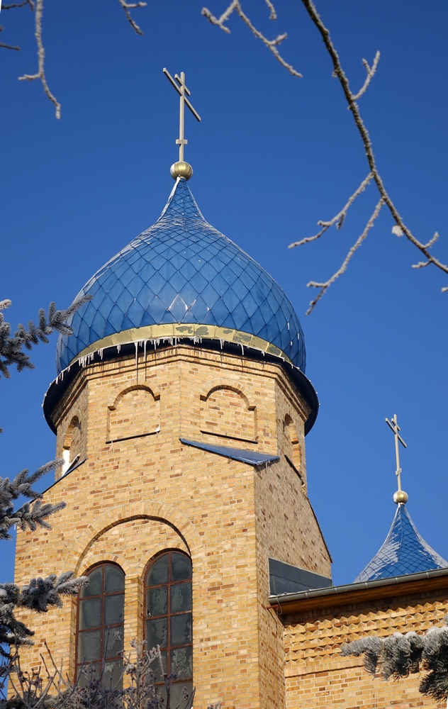 Domes of Orthodox church in Czyże