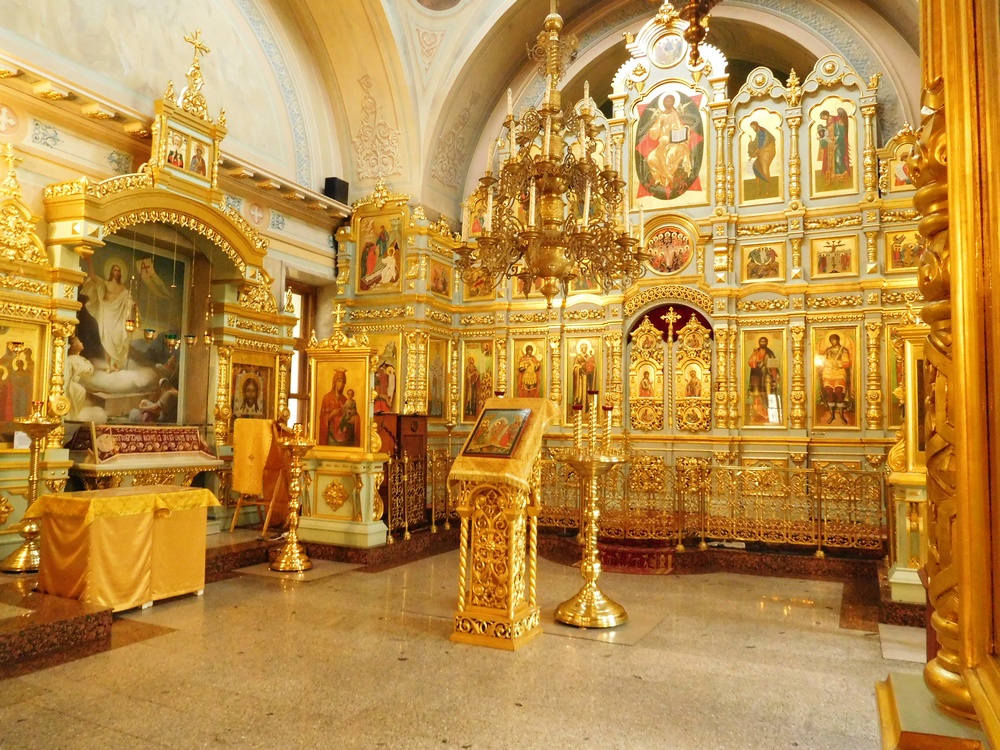 The interior of St. Nicholas Orthodox church in Kotelniki