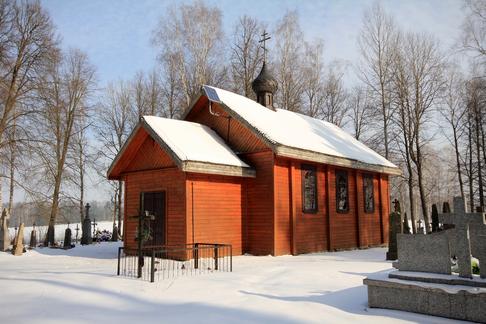 Orthodox cementary chapel in Jurowlany