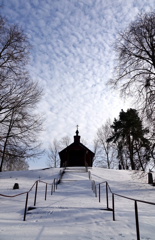 Orthodox cementary chapel in Krynki