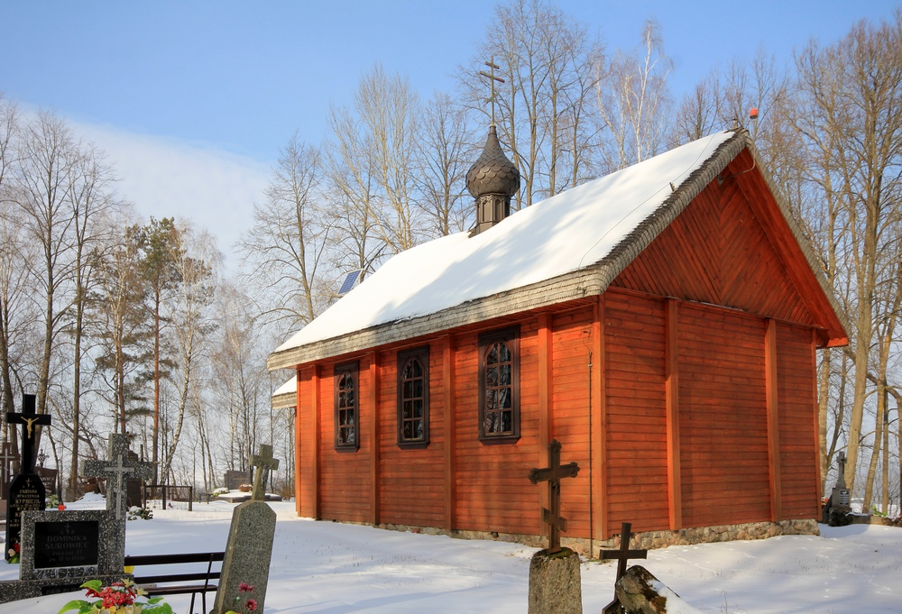 The Orthodox cementary chapel in Jurowlany
