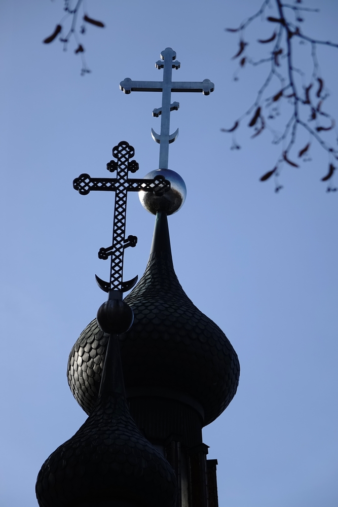 Crosses on Dormation Orthodox church in Białystok