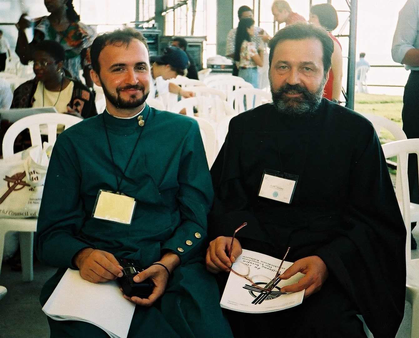 Archimandrite January (on a right) and a priest from Romania at a conference in Brazil, 1996 