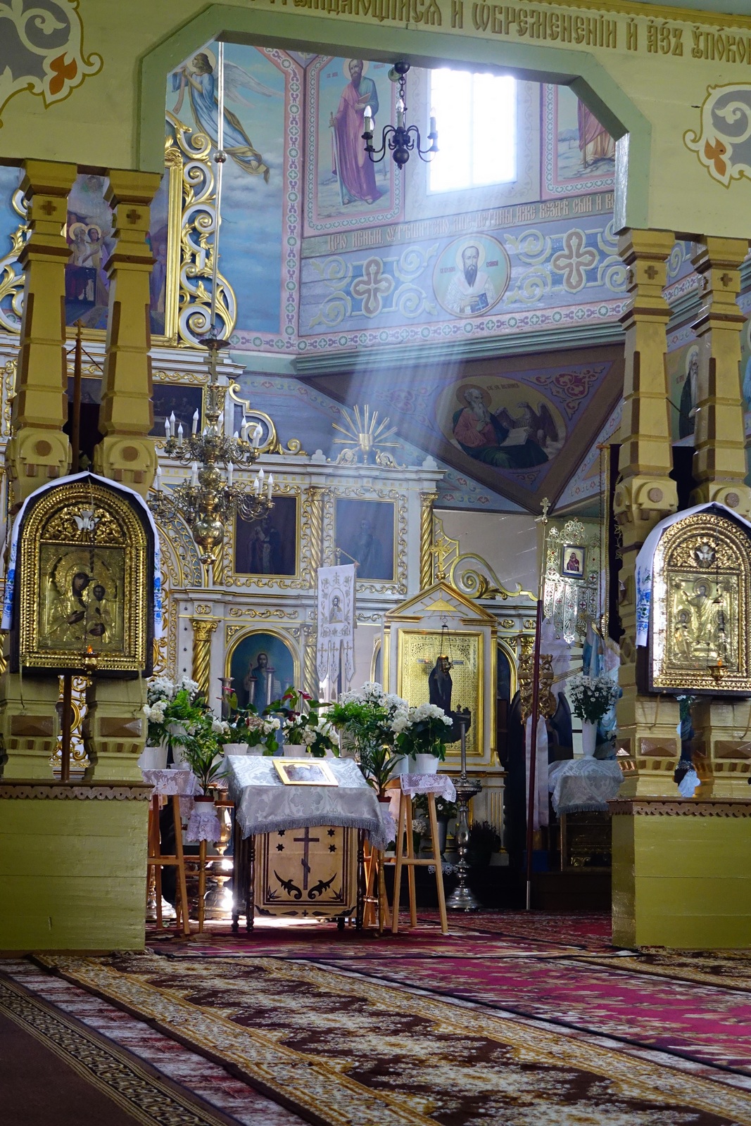 Interior of the Orthodox church in Pasynki