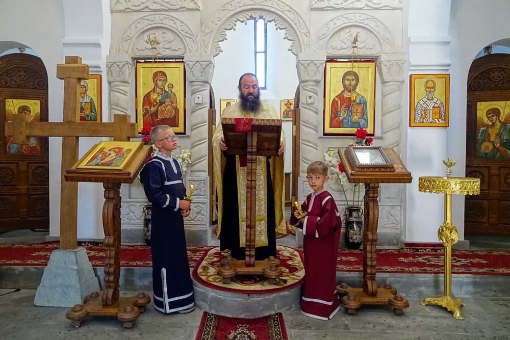 The All-Night Vigil in the Orthodox church in Anaklia