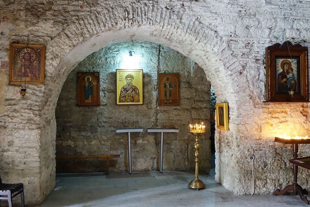 The interior of the Orthodox church in Nokalakevi