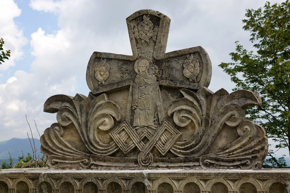 Over the entrance to Martvili monastery