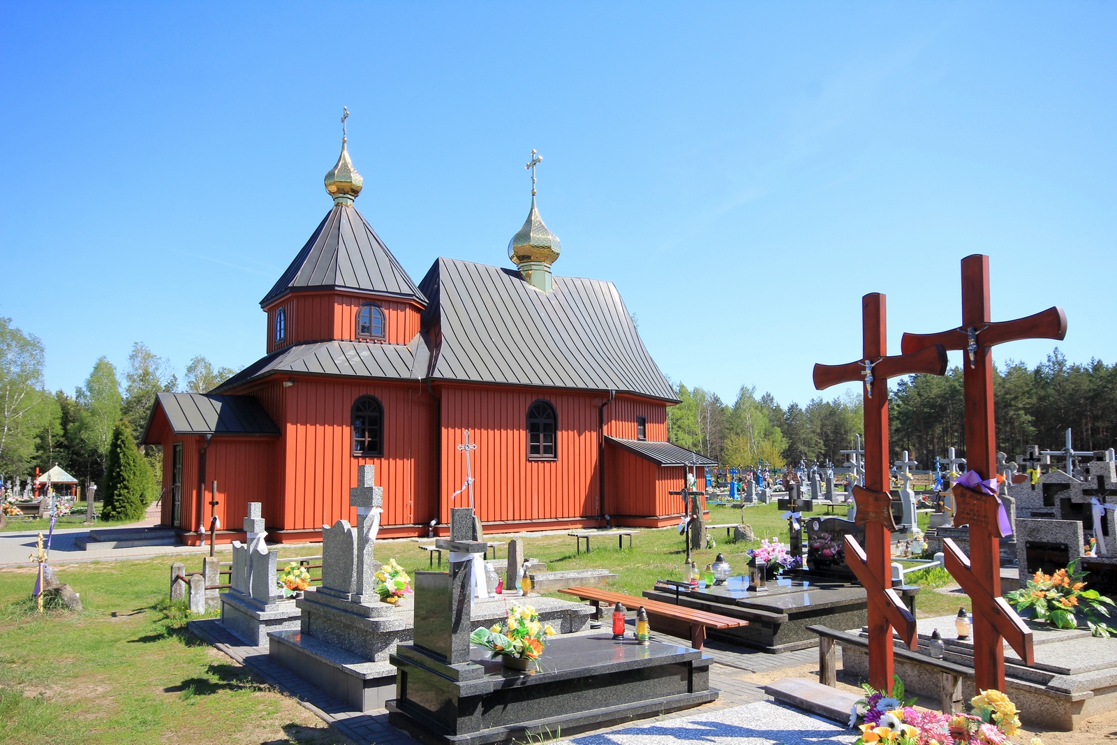 The Orthodox cementary church in Czeremcha