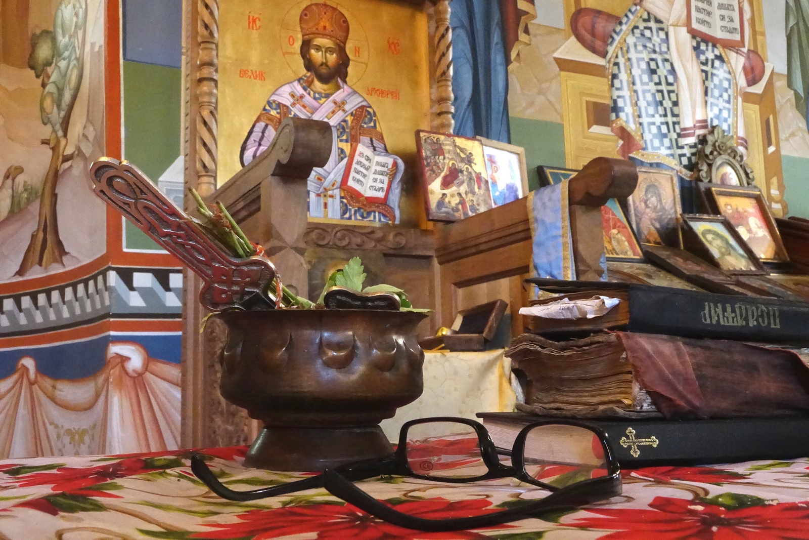 Ready for any service.... St. Theodore Tyron Monastery in Pravec