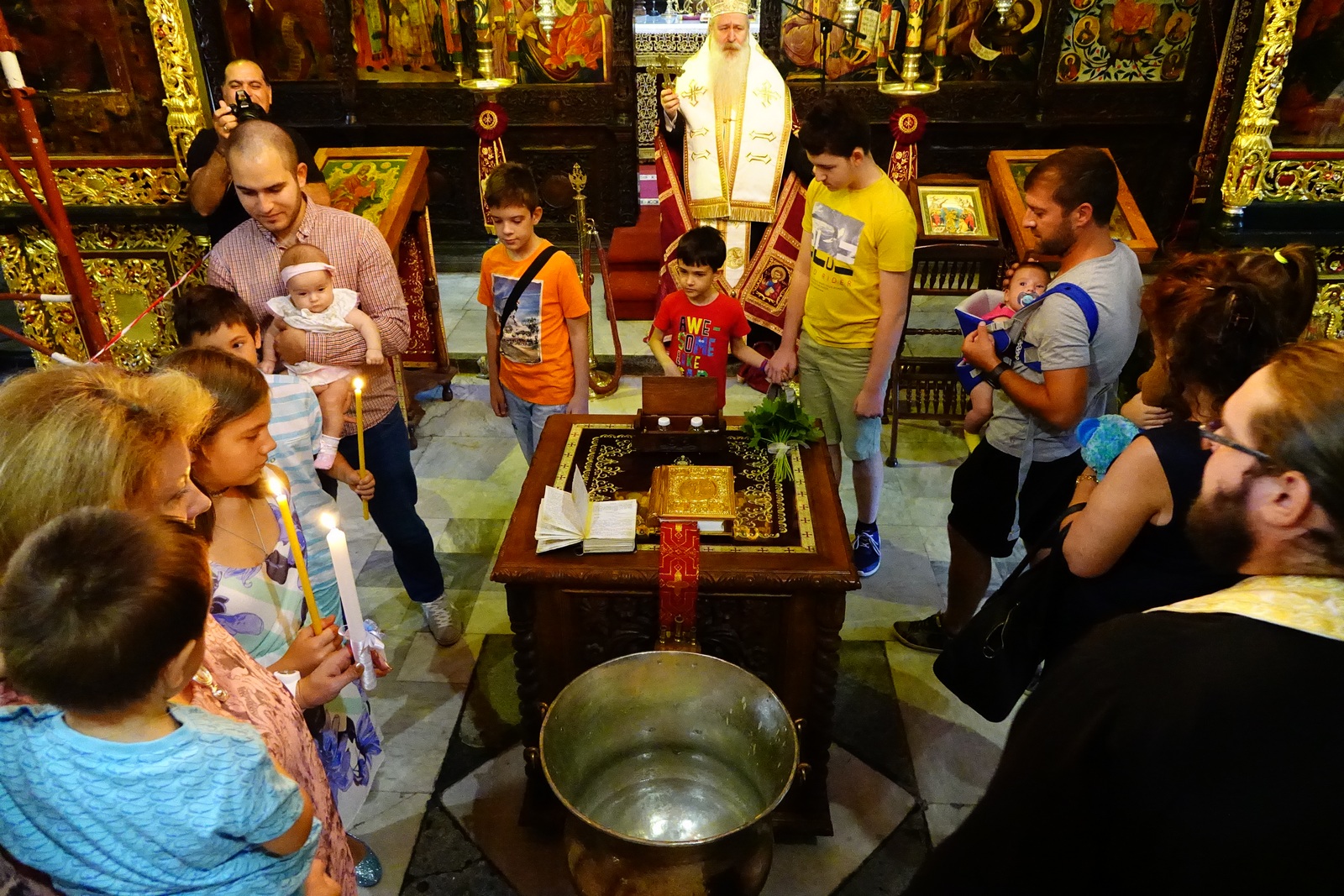 The baptism in Trojanski Monastery