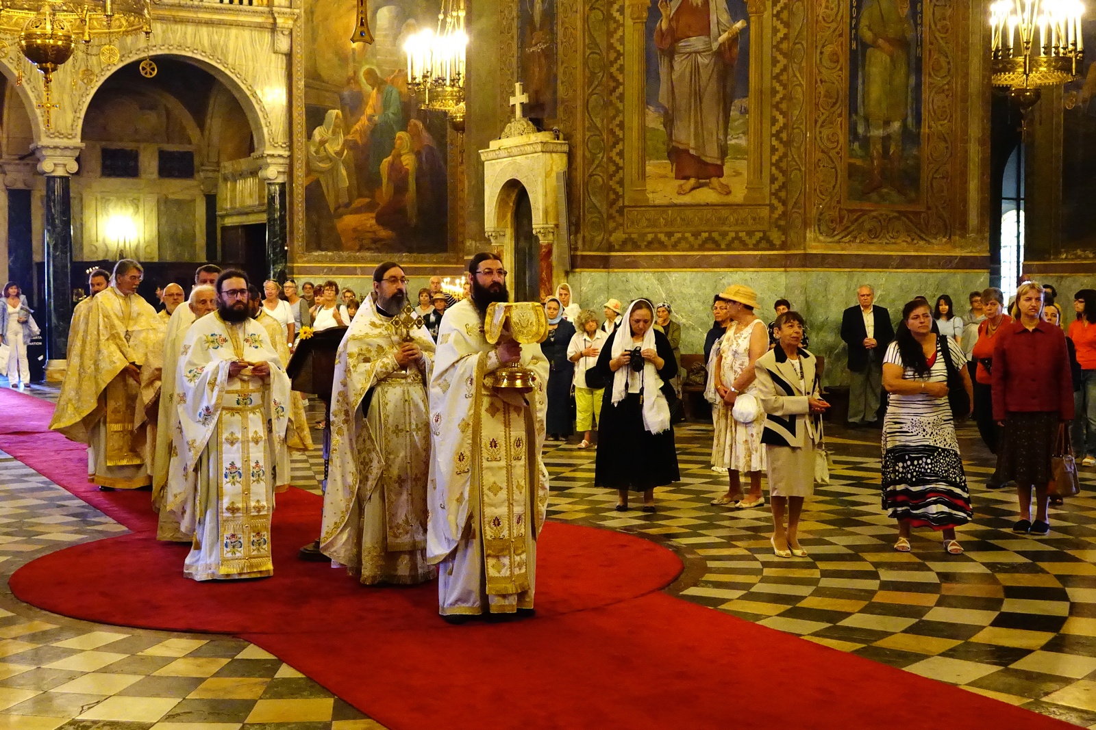 The Divine Liturgy in St. Alexander Nevski Cathedral in Sofia