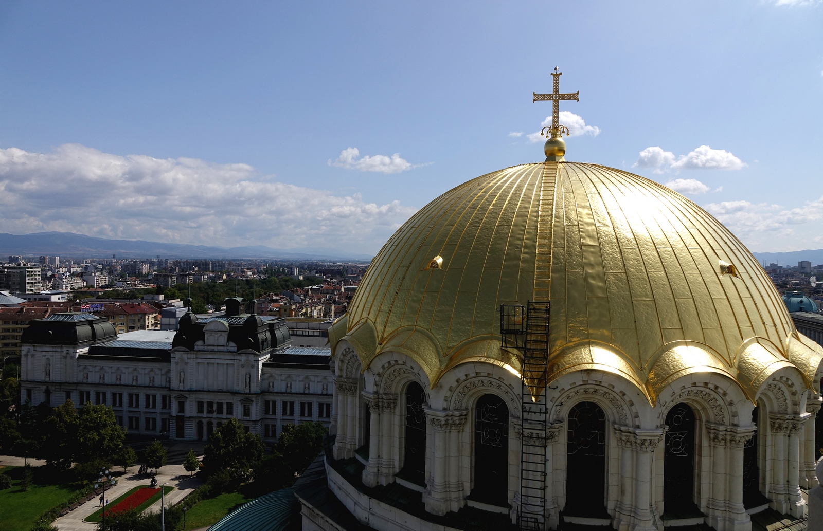Sofia&#039s view from the belltower of St. Alexander Nevski Cathedral