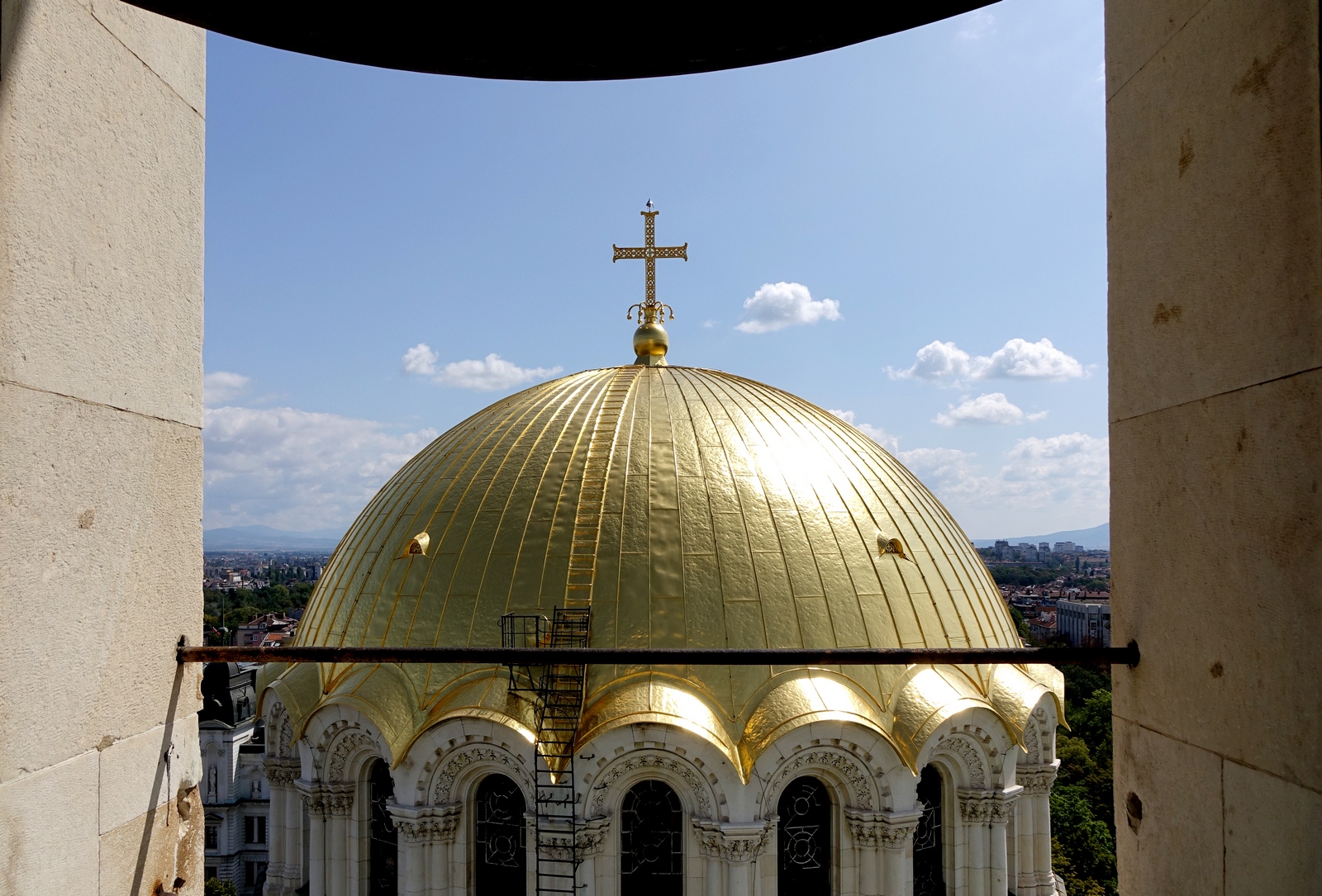 The dome of St. Alexander Nevski Cathedral in Sofia