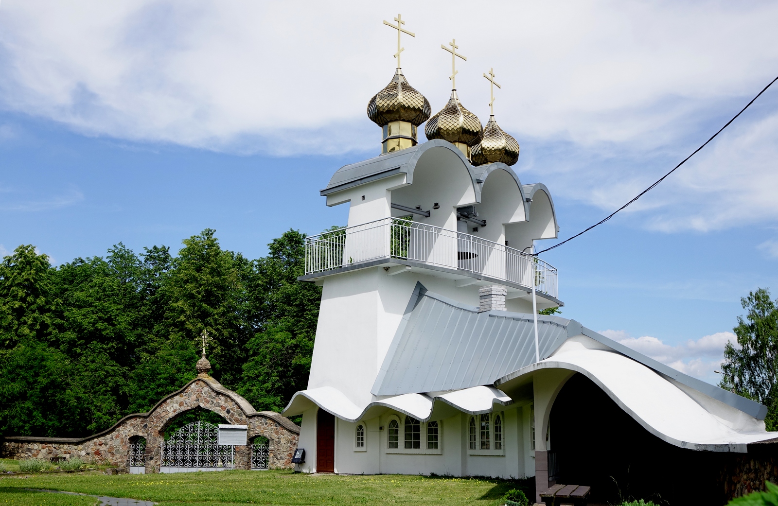 A belltower of the Orthodox church in Jałówka