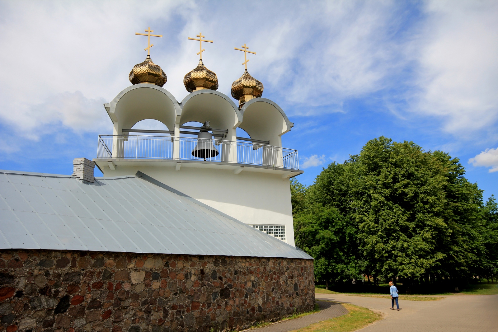 A belltower of the Orthodox church in Jałówka