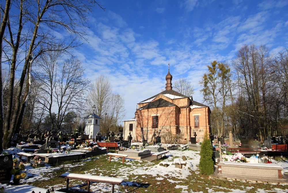 The Orthodox cementary church in Klejniki