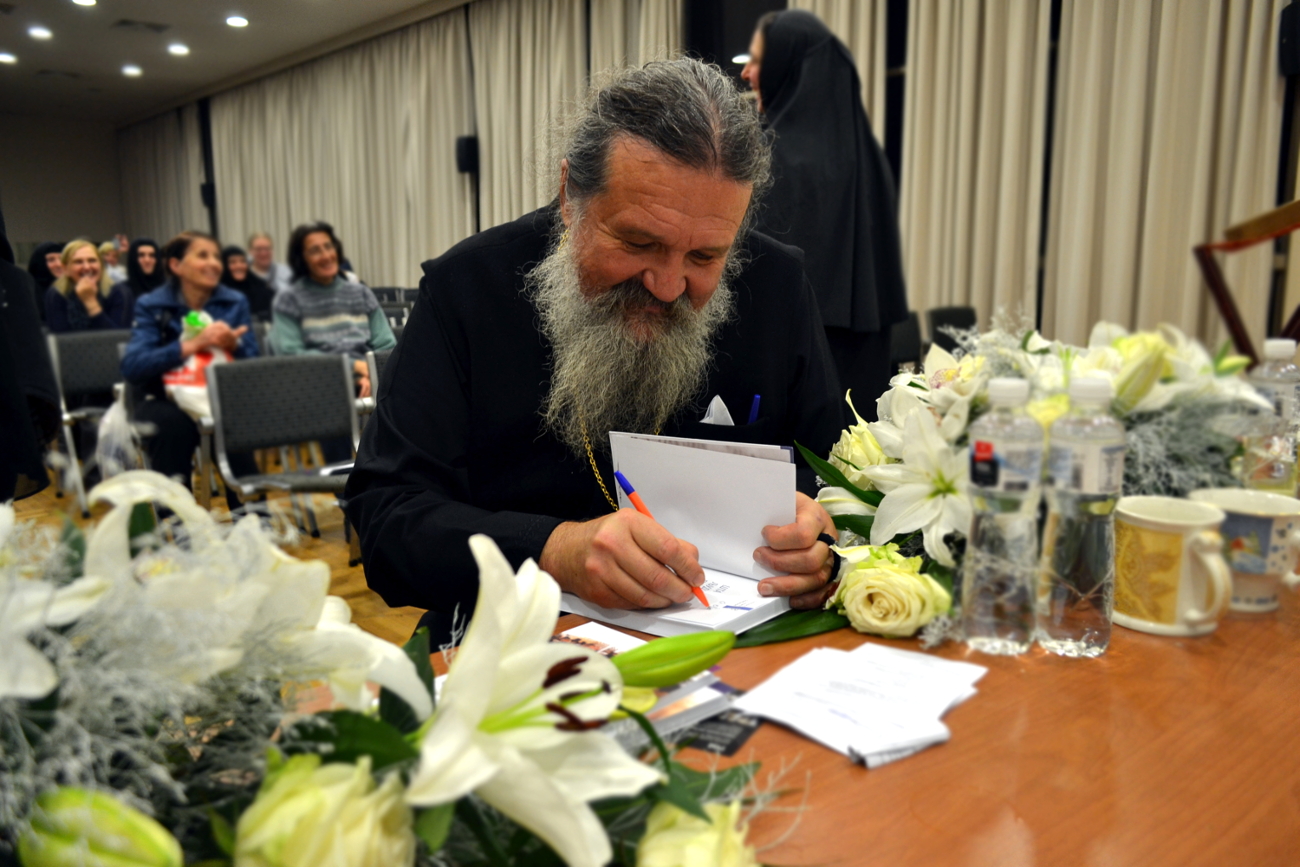 Archpriest Andrew Lemeshonok at the International Belgrade Book Fair 2017