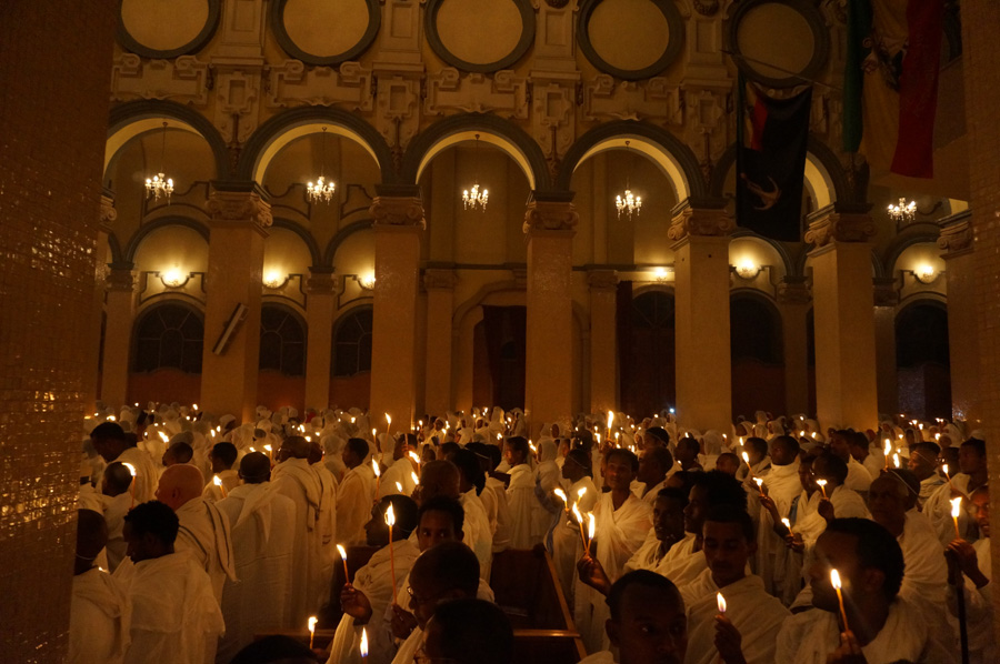 Easter Service at the Holy Trinity Cathedral, Addis Ababa