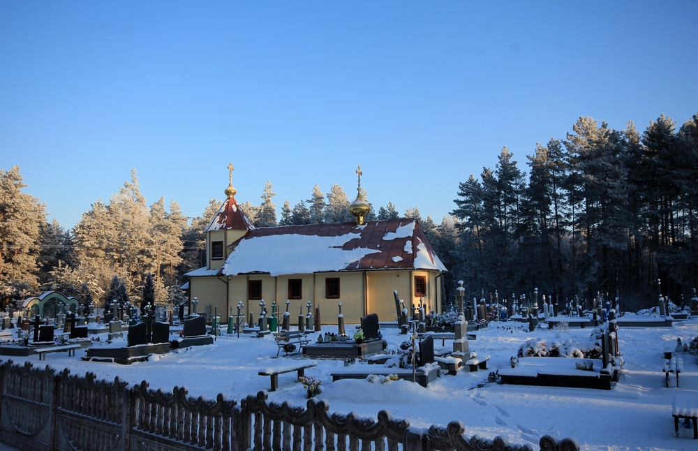 The Ortrhodox cementary church in Tyniewicze Małe