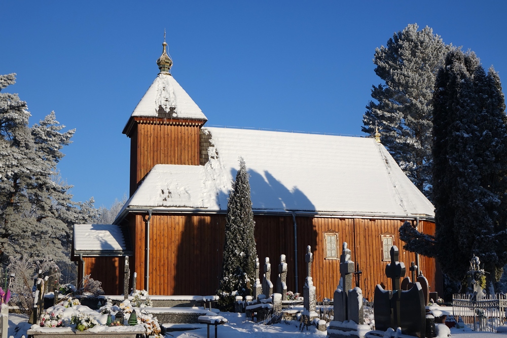 The Ortrhodox cementary church in Leniewo