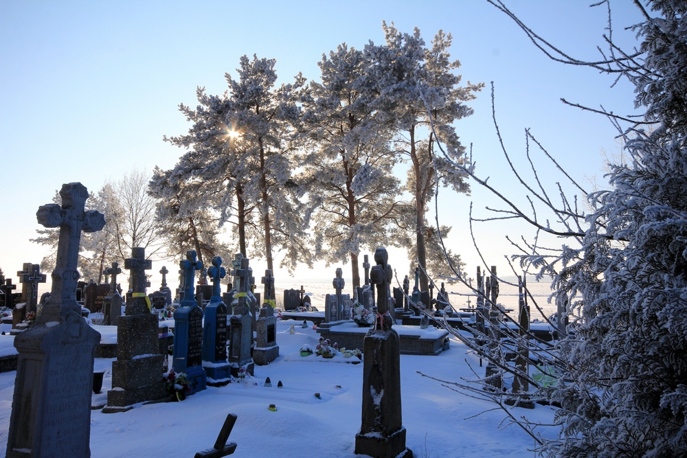 A winter at a cementary close to Morze village