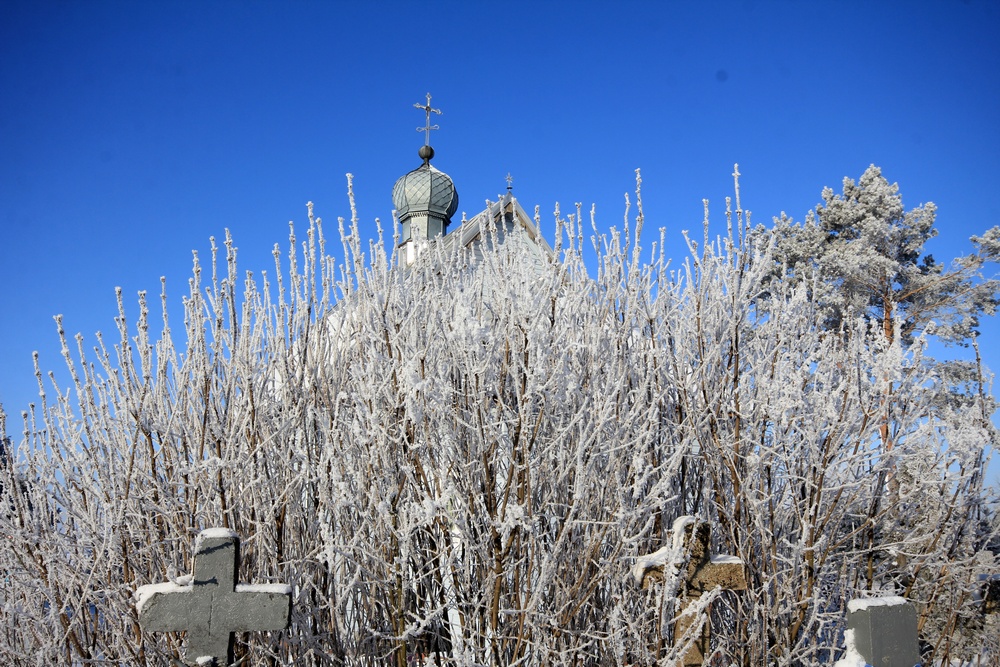 A winter at a cementary close to Morze village