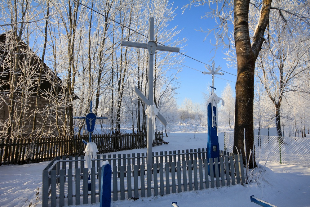 The Orthodox crosses in Zbucz