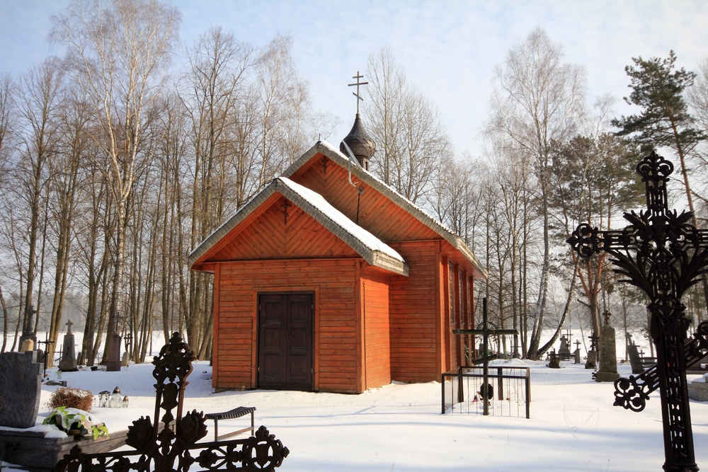 The Orthodox cementary chapel in Jurowlany
