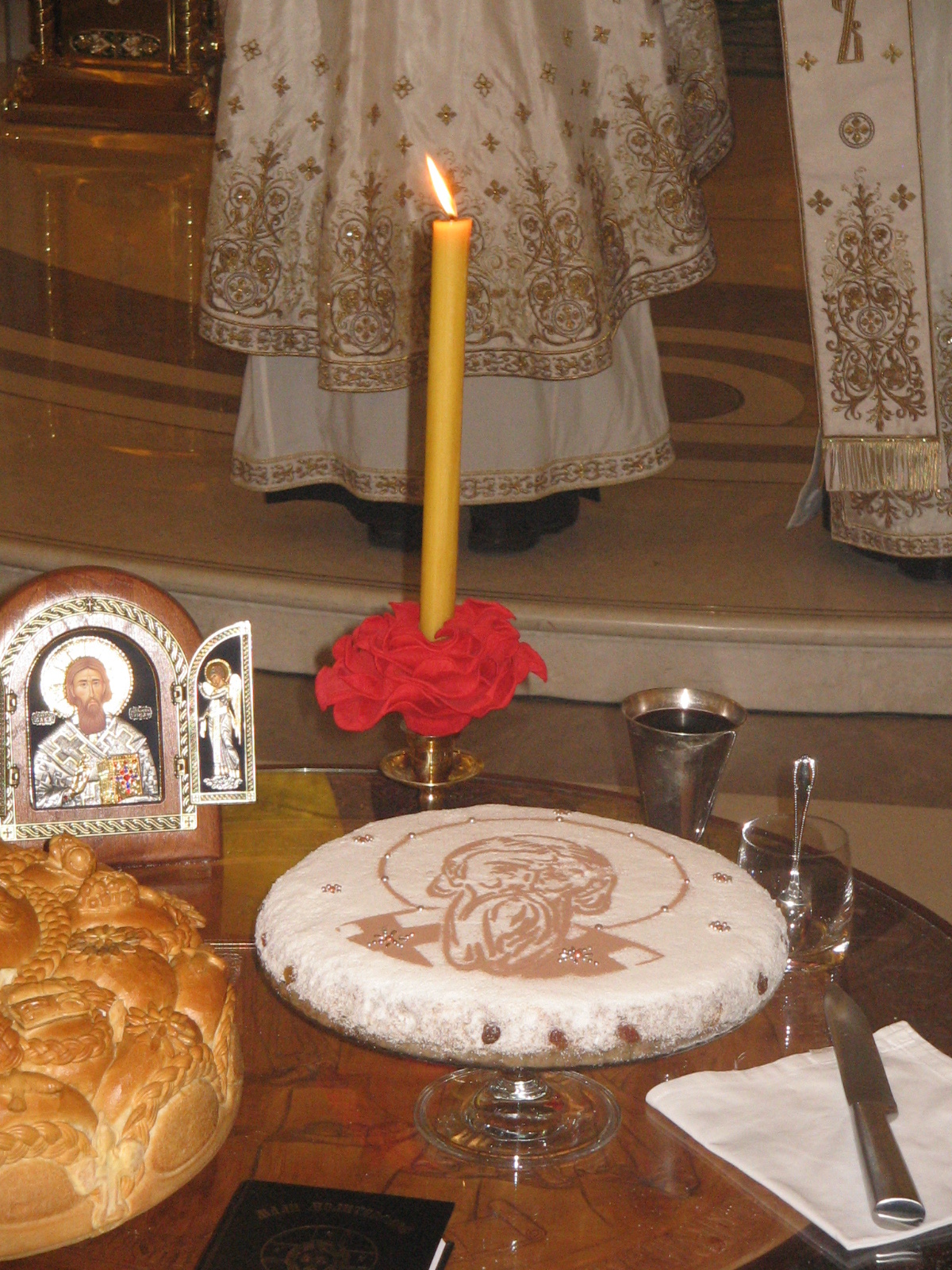 Slavic grain with the image of Saint Sava of Serbian