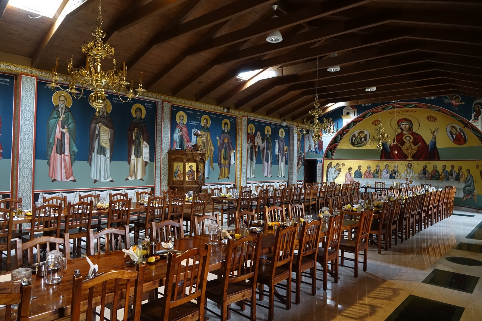 At the refectory of Machairas monastery